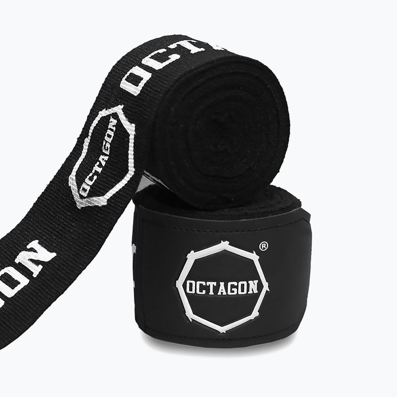 Bandaje de box Octagon Fightgear Supreme Printed 300 cm black/white 2