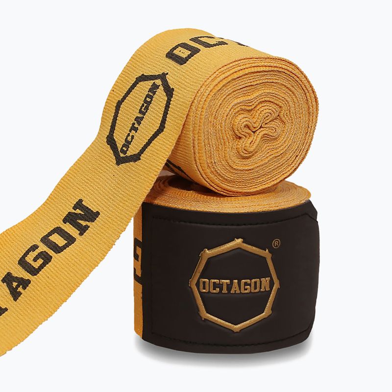 Bandaje de box Octagon Fightgear Supreme Printed 300 cm gold 2