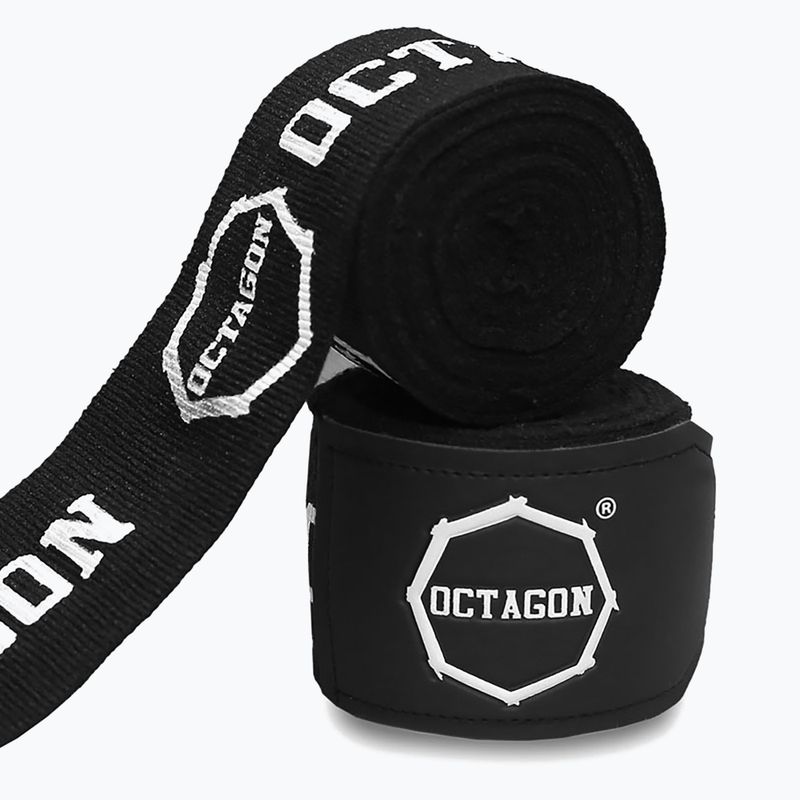 Bandaje de box Octagon Fightgear Supreme Printed 500 cm black/white 2