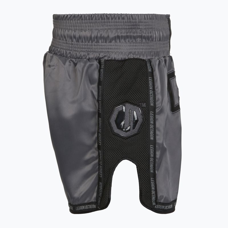 Pantaloni scurți de antrenament Octagon Kickboxing/Muay Thai Legion Future Premium black/grey 4