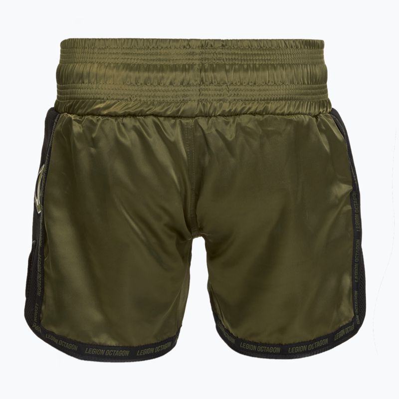 Pantaloni scurți de antrenament Octagon Kickboxing/Muay Thai Legion Future Premium army green 2