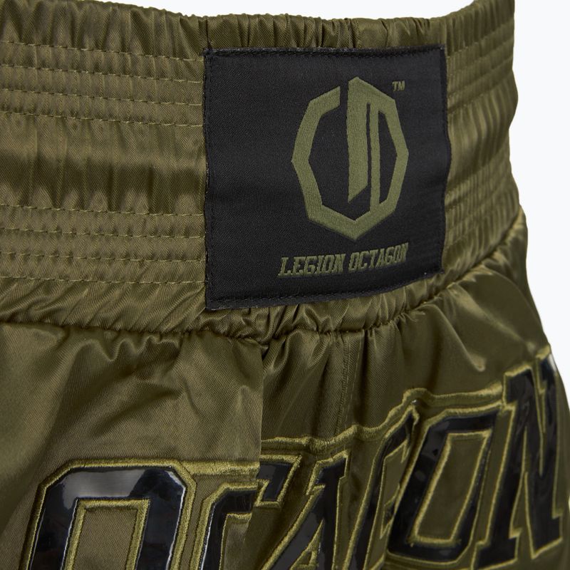 Pantaloni scurți de antrenament Octagon Kickboxing/Muay Thai Legion Future Premium army green 3