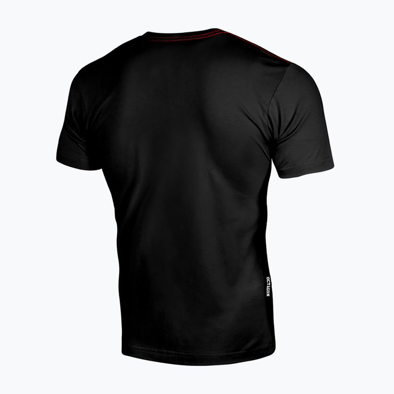 Tricou pentru bărbați Octagon Small Logo black/red 2