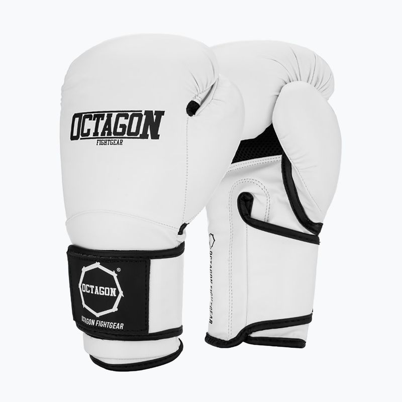 Mănuși de box Octagon Matt white