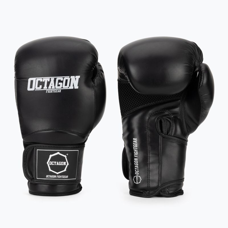 Mănuși de box Octagon Matt black