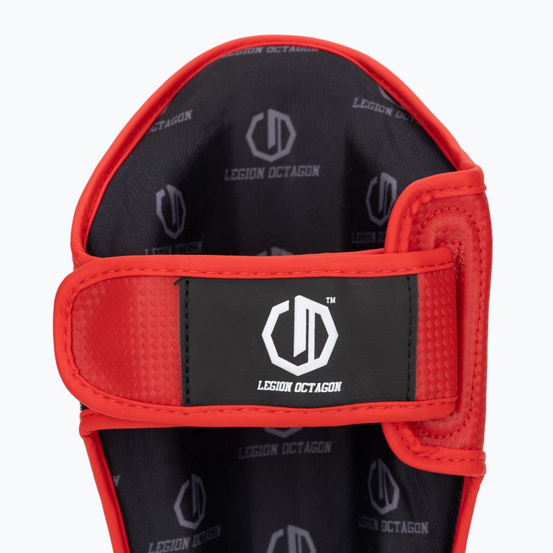 Apărători pentru tibii și picioare Octagon Legion Kevlar red 7