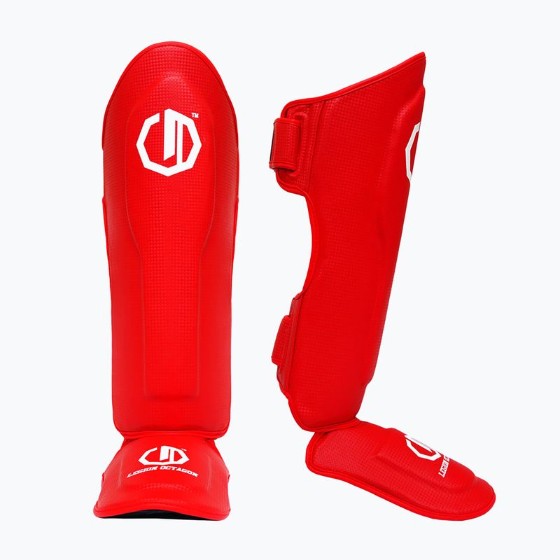 Apărători pentru tibii și picioare Octagon Legion Kevlar red 2