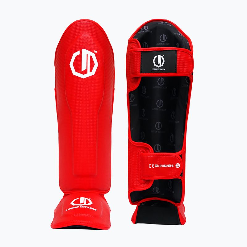 Apărători pentru tibii și picioare Octagon Legion Kevlar red 3