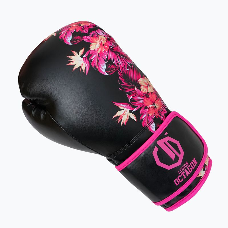 Mănuși de box Octagon Legion Flower black/pink 2