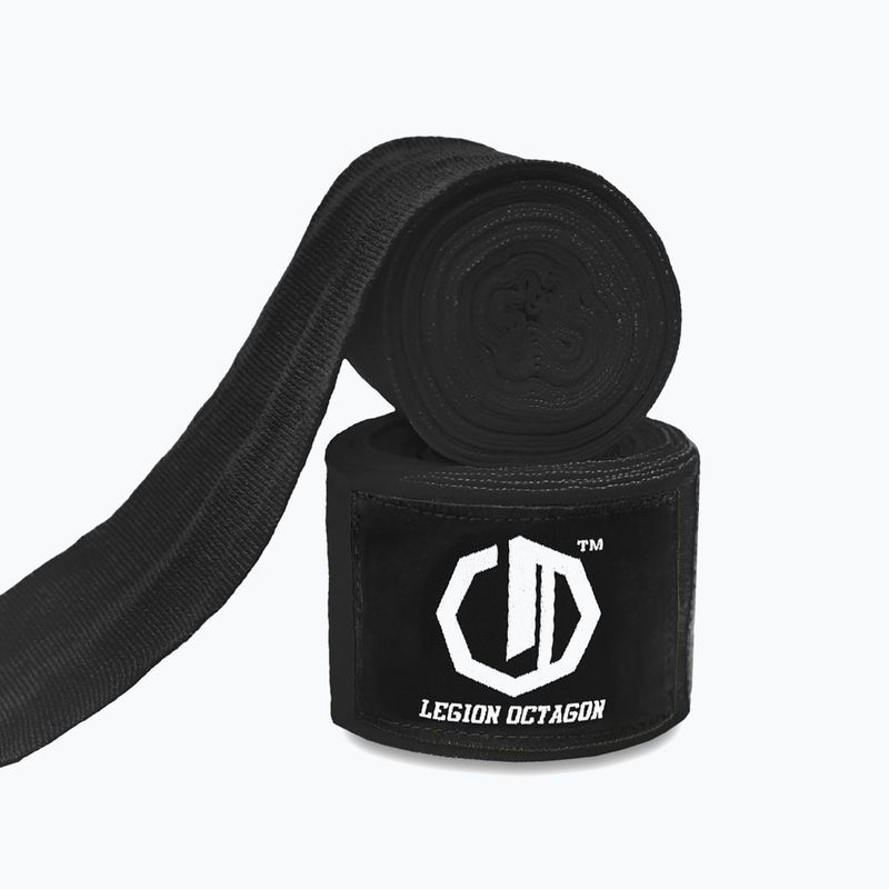 Bandaje de box Octagon Legion Standard 300 cm black/white 2