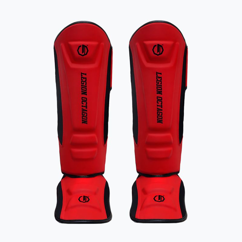 Protecții pentru tibie și picioare Octagon Legion Enforcer dark red 3