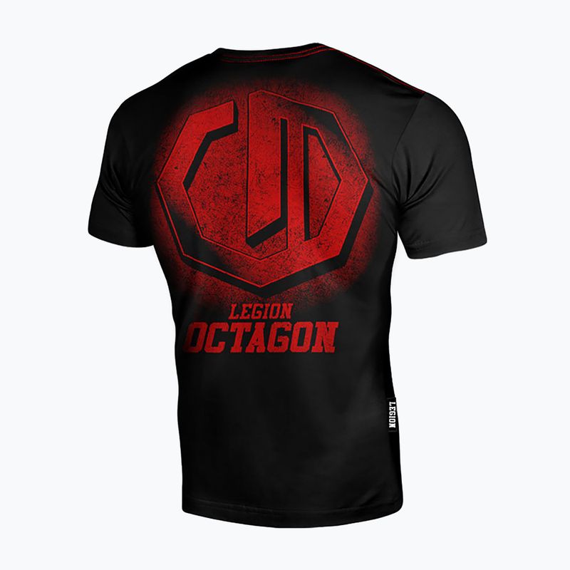 Tricou pentru bărbați Octagon Legion Conquest black/red 2