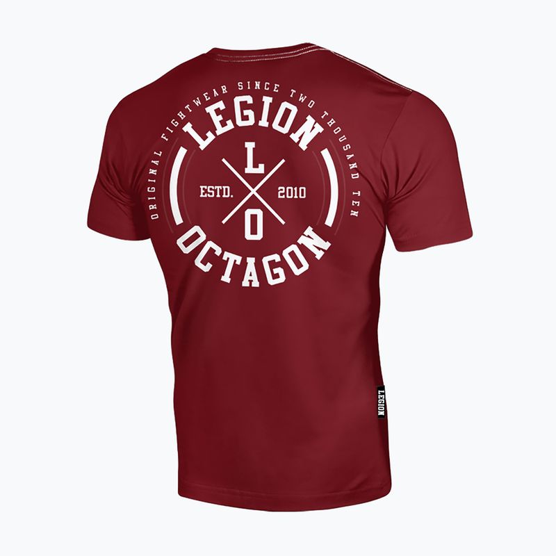 Tricou pentru bărbați Octagon Legion LO burgundy 2
