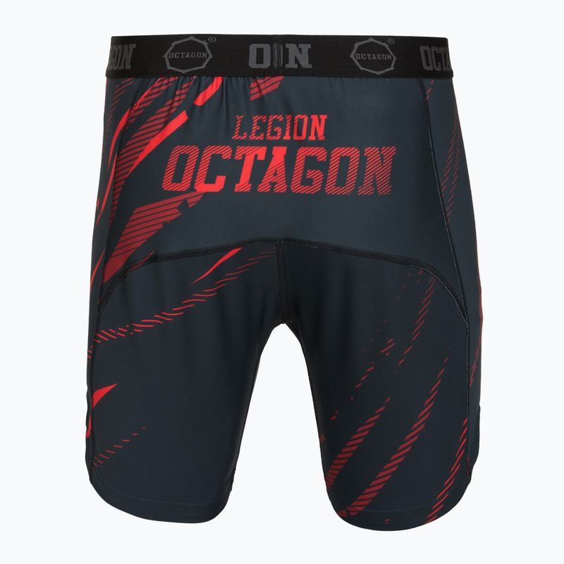 Pantaloni scurți de antrenament pentru bărbați Octagon Legion Escape black/red 2