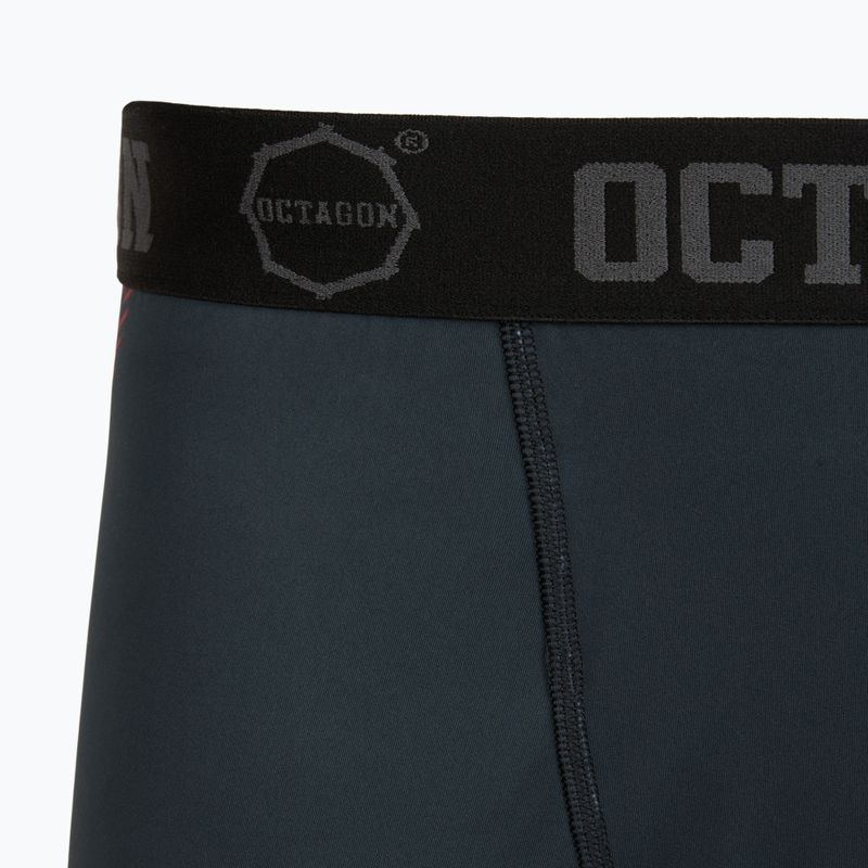 Pantaloni scurți de antrenament pentru bărbați Octagon Legion Escape black/red 3