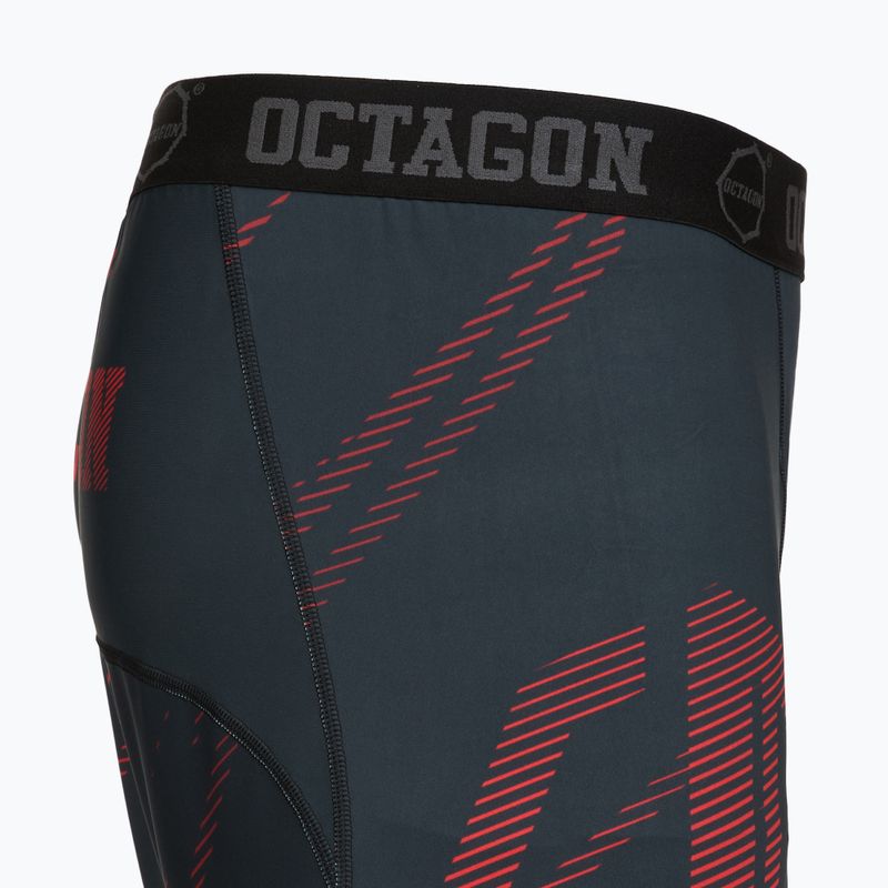 Pantaloni scurți de antrenament pentru bărbați Octagon Legion Escape black/red 4
