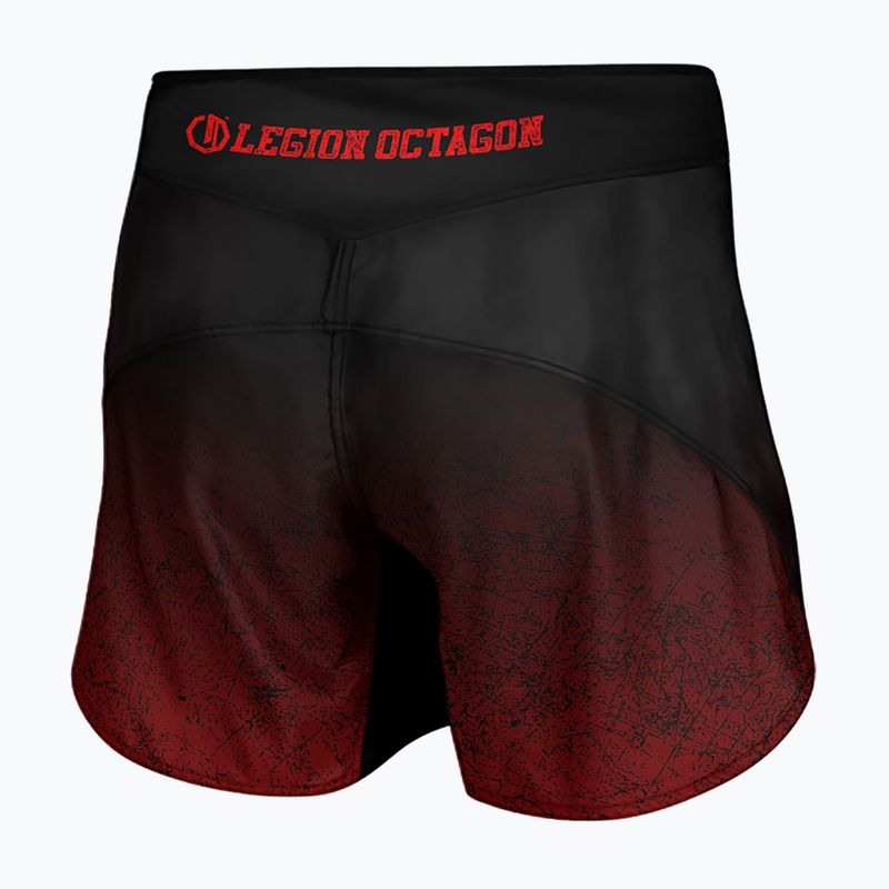 Pantaloni scurți de antrenament pentru bărbați Octagon Legion Conquest black/red 2