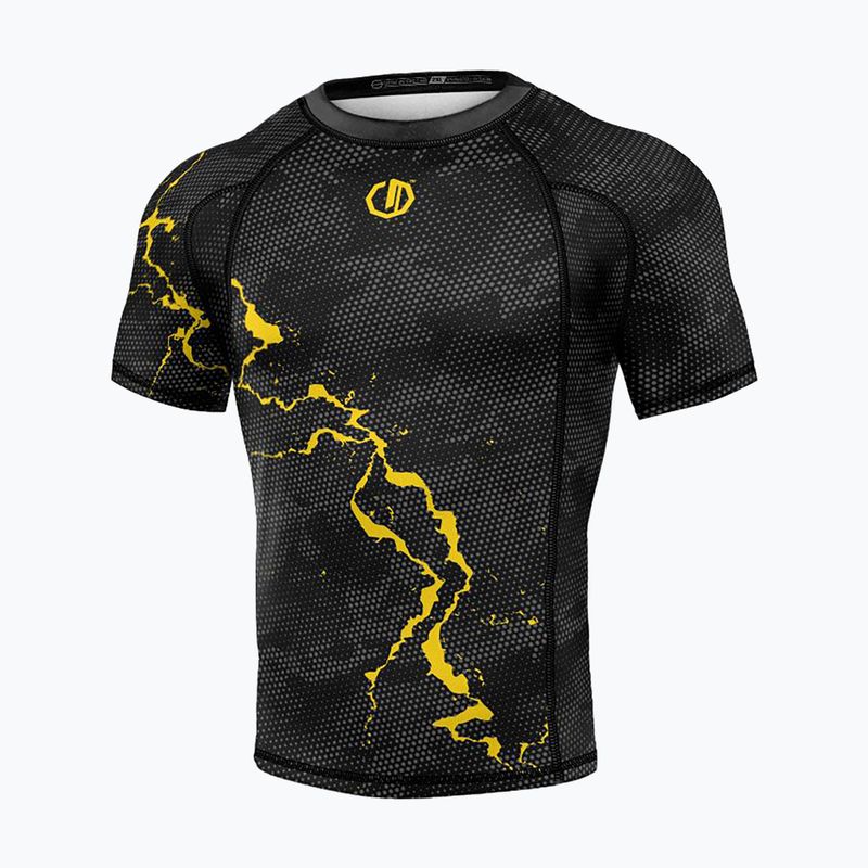 Rashguard bărbați Octagon Legion Premium negru/galben