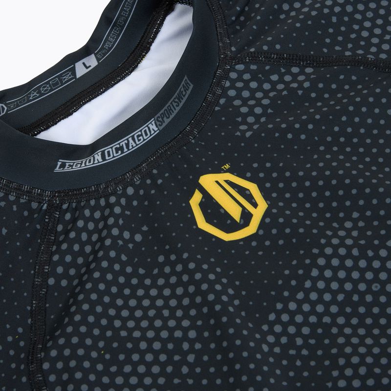 Rashguard pentru bărbați Octagon Legion Premium black/yellow 3