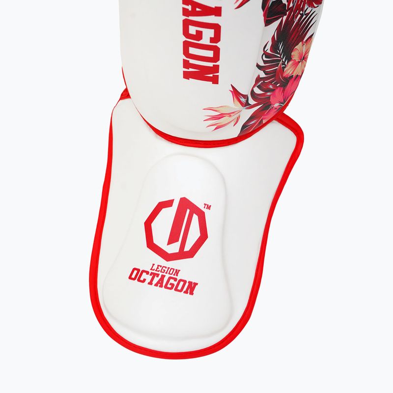 Apărători tibii Octagon Legion Flower white/red 3
