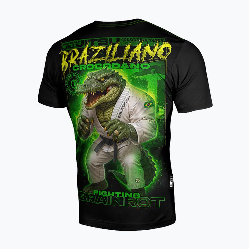 Tricou pentru bărbați Octagon Legion Brainrot Braziliano Crocodano black/multicolor 2