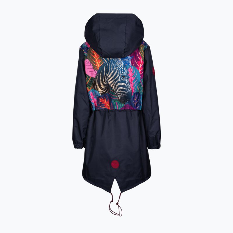 Waikane Vibe jachetă parka pentru femei albastru marin Zebra 2