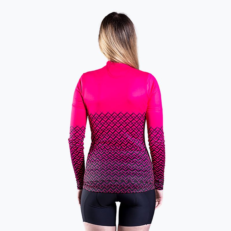Bluză de ciclism pentru femei Quest Limone magenta 2