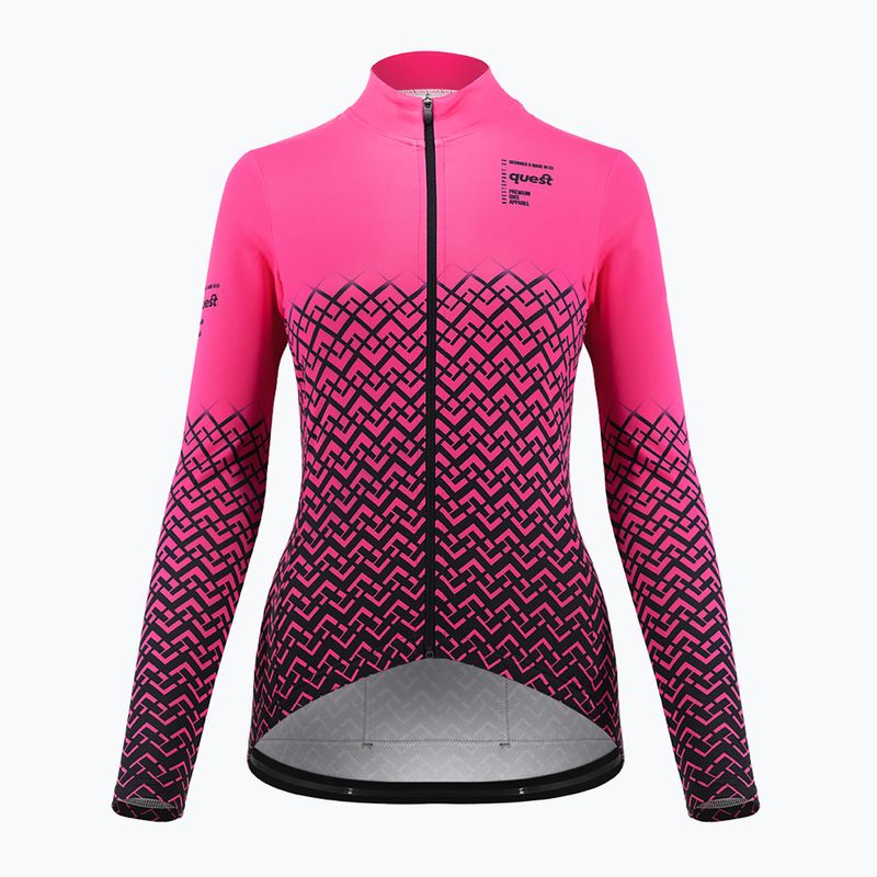Bluză de ciclism pentru femei Quest Limone magenta 3