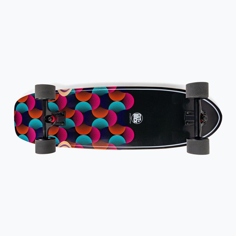 Surfskate skateboard Cutback Big Wave 34" negru și culoare CUT-SUR-BWA