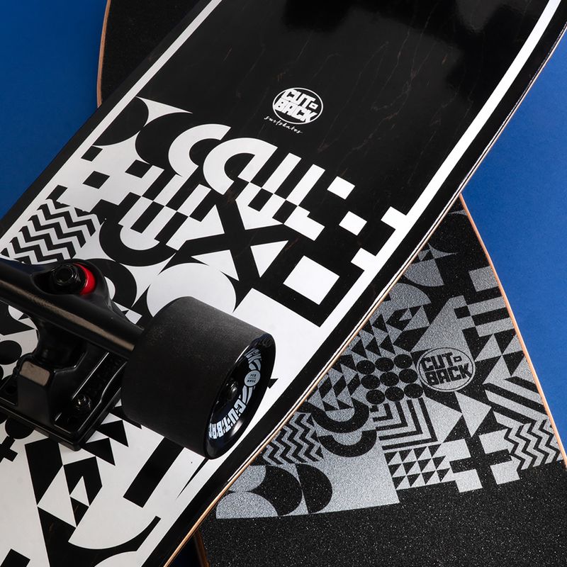 Surfskate Cutback B&W 32" alb-negru și skateboard CUT-SUR-B&W 10