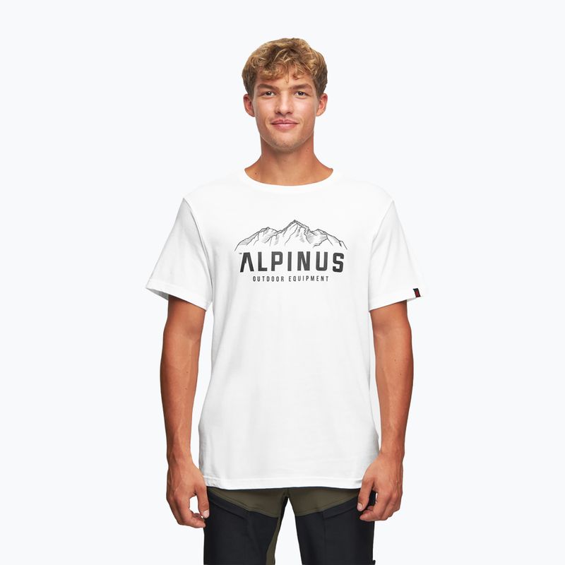 Tricou pentru bărbați Alpinus Mountains alb