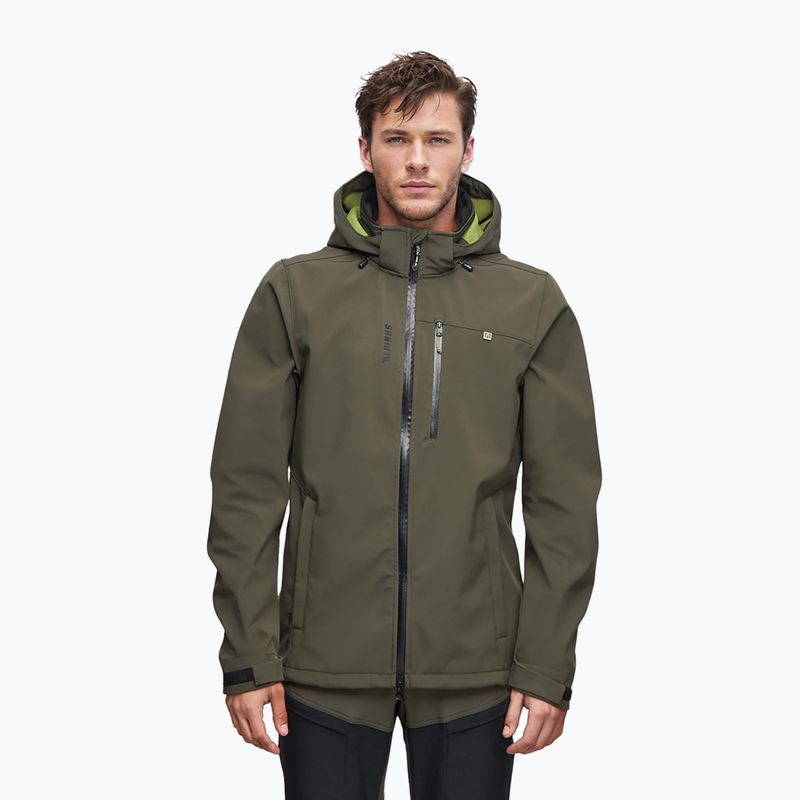 Geacă softshell pentru bărbați Alpinus Roignais Tactical măslinie