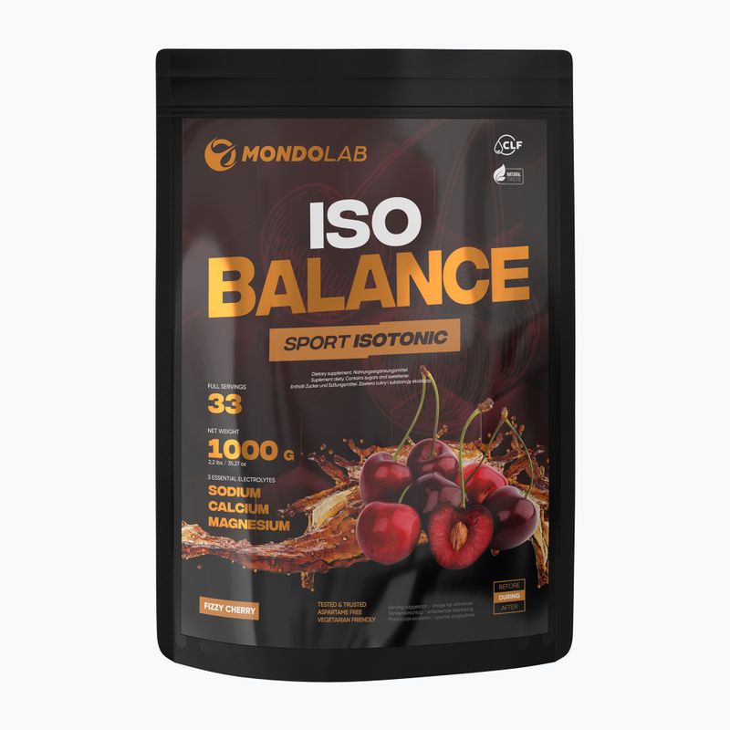 Pudră de băutură izotonică MONDOLAB Balance Fizzy Cherry 1000g cherry cola MND008