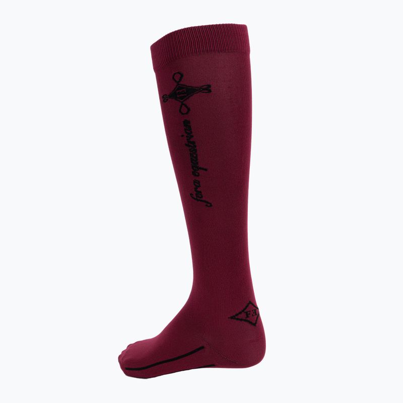 Șosete până la genunchi de călărie Fera Basic maroon 5.10.ba.bu.S 2