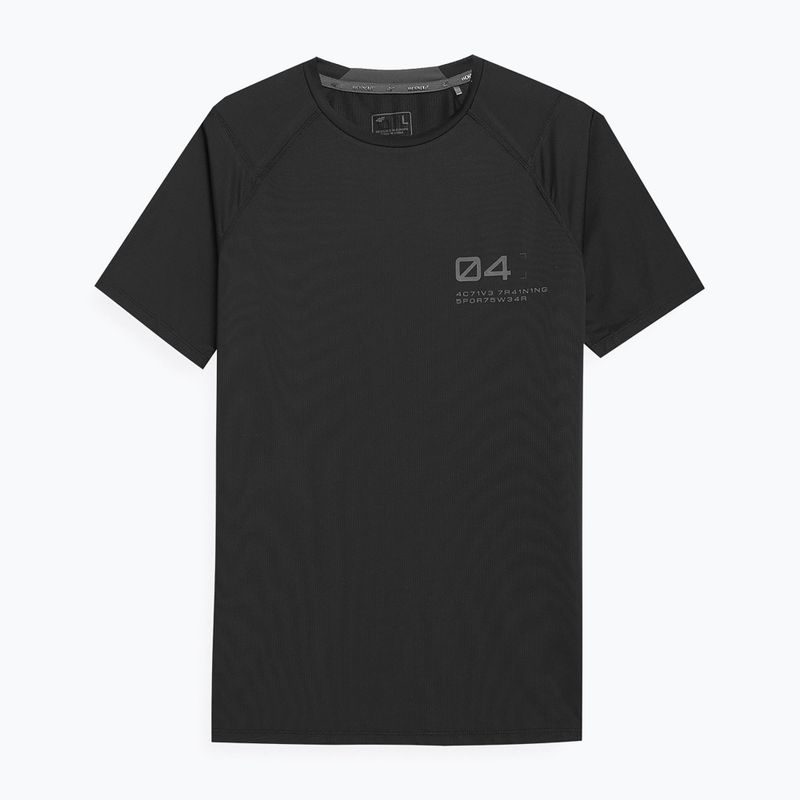 Tricou de antrenament pentru bărbați 4F negru 4FSS23TFTSM163-20S