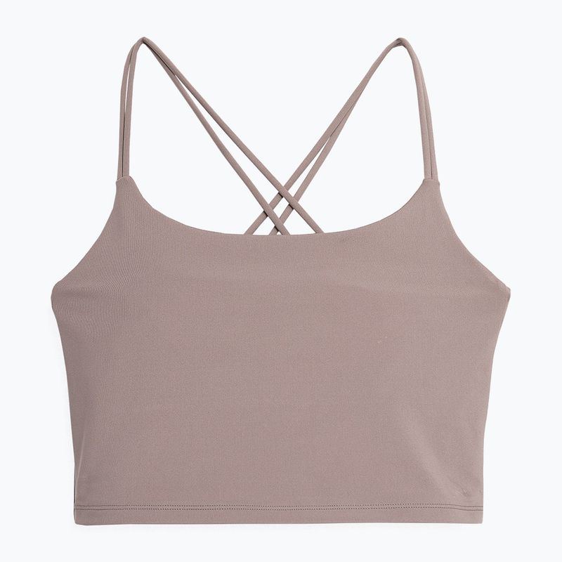 Top de yoga pentru femei 4F maro 4FSS23TTSHF270-82S 3