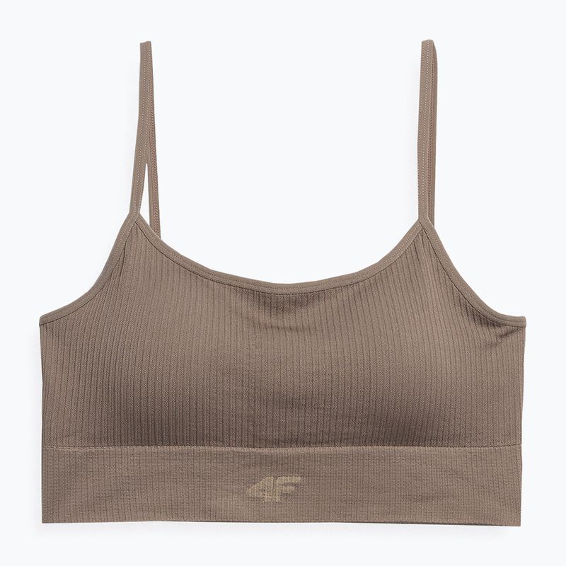 Sutien de fitness pentru femei 4F maro deschis 4FSS23USBAF031-82S