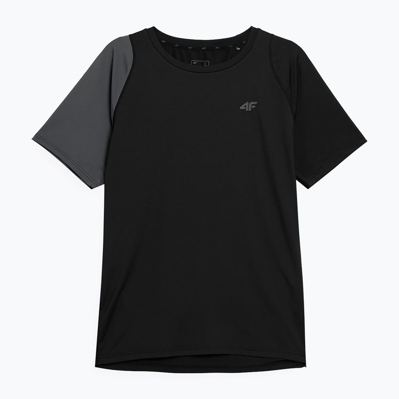 Tricou de antrenament pentru bărbați 4F negru-gri 4FSS23TFTSM405-20S