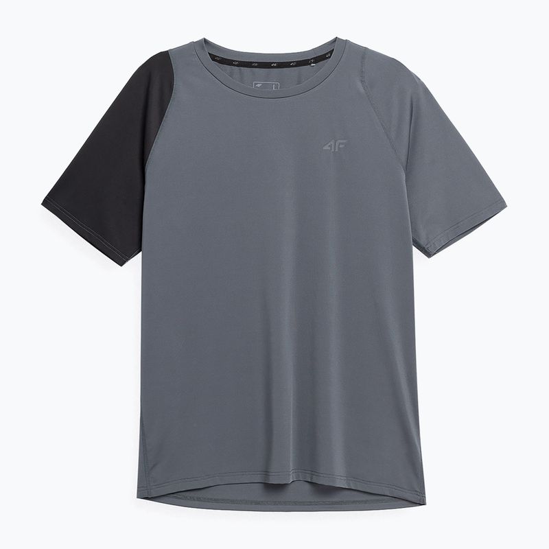 Tricou de antrenament pentru bărbați 4F gri-negru 4FSS23TFTSM405-23S