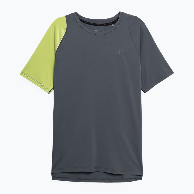 Tricou de antrenament pentru bărbați 4F gri-verde 4FSS23TFTSM405-45S