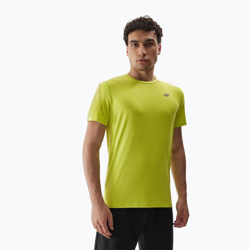 Tricou de antrenament pentru bărbați 4F M448 verde canar