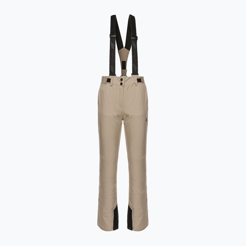 Pantaloni de schi pentru femei 4F F400 maro deschis 3