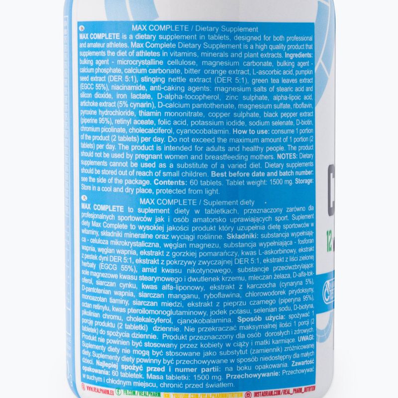 Max Complete Real Pharm Real Pharm vitamine și minerale 60 comprimate 666695 3