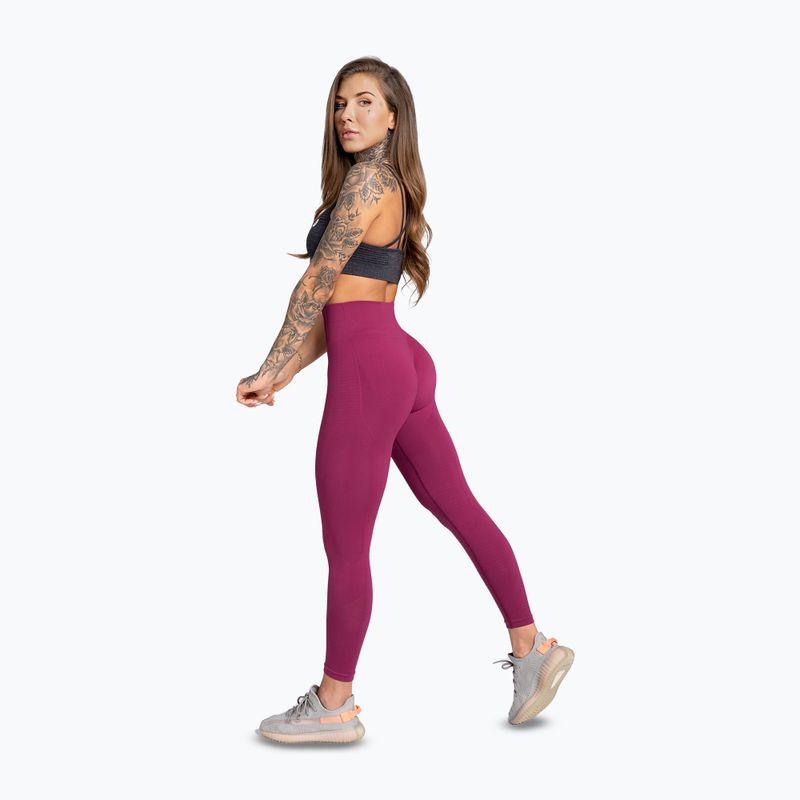 Colanți de antrenament pentru femei Gym Glamour Jelly Berry pink 4