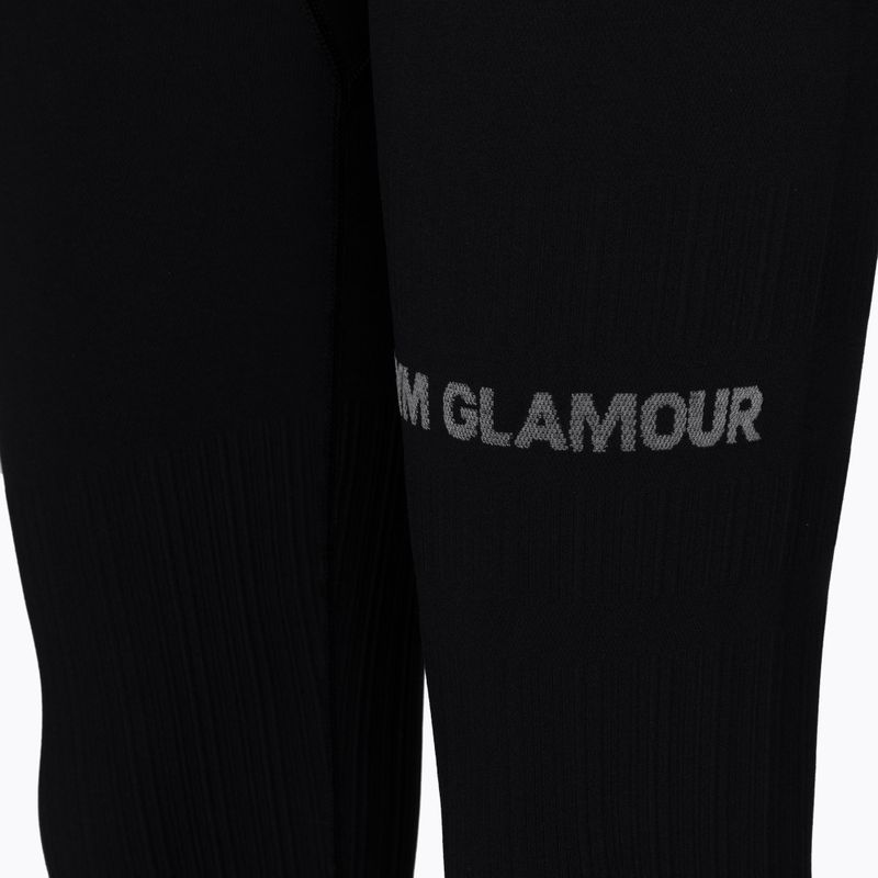 Colanți de antrenament pentru femei Gym Glamour Push Up Deep Black 311 7