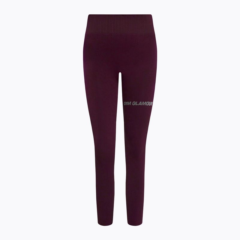 Colanți de antrenament pentru femei GymGlamour Push Up Grape 314 5