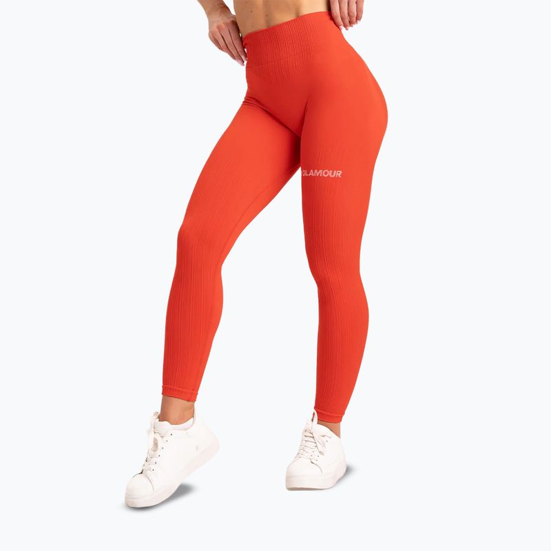 Colanți de antrenament pentru femei Gym Glamour Push Up Coral 369 16