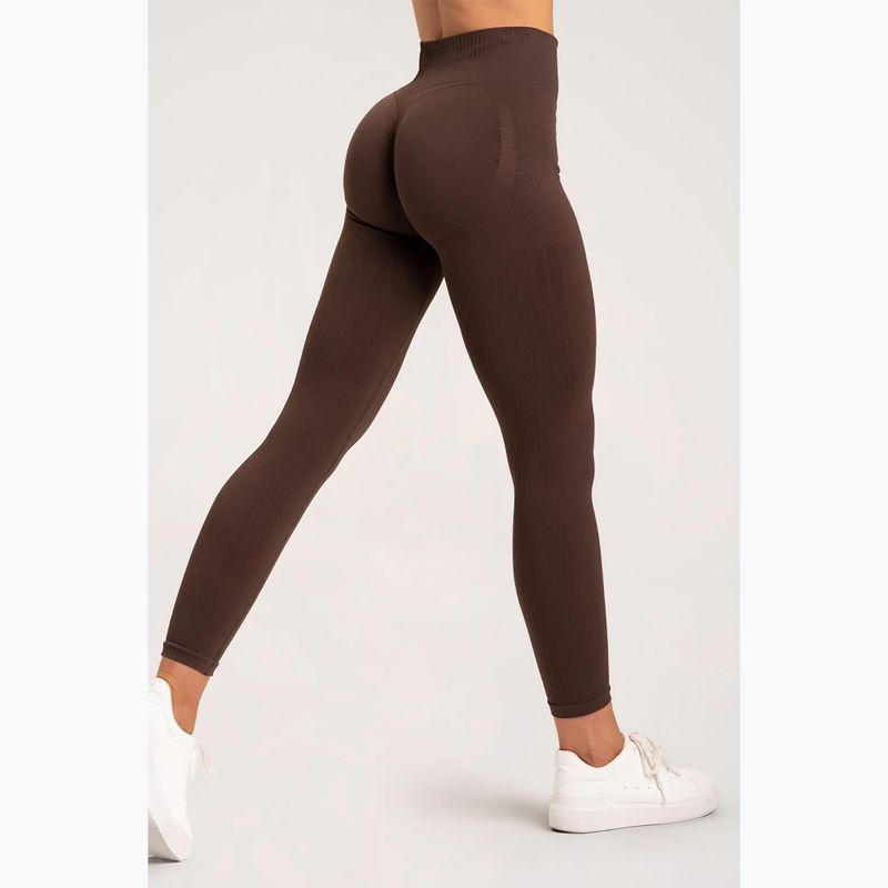 Colanți de antrenament pentru femei Gym Glamour Push Up Chocolate 370 6