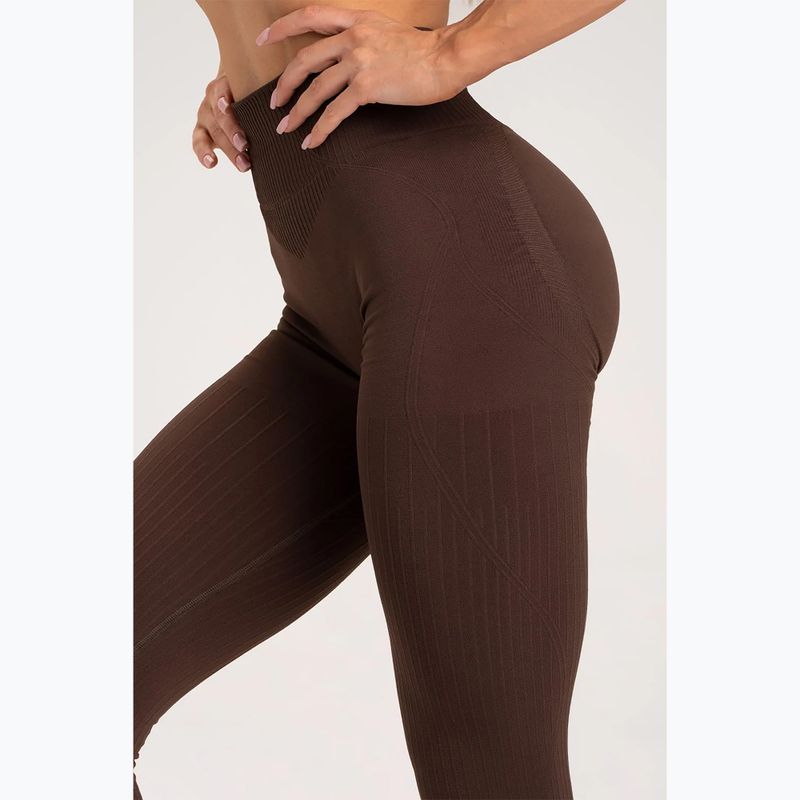 Colanți de antrenament pentru femei Gym Glamour Push Up Chocolate 370 7