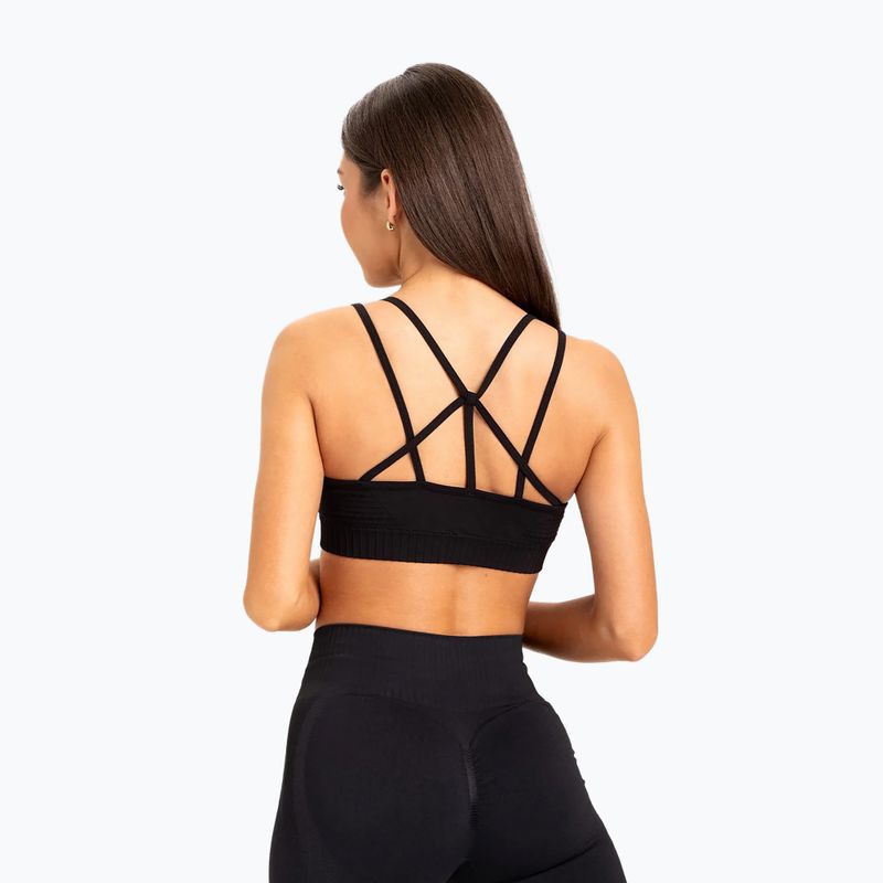 Sutien de antrenament Gym Glamour fără cusături black 2